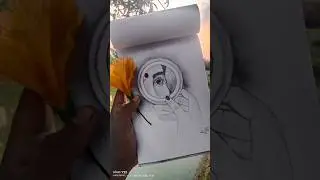 Drawing A Girl's Eye Portrait On The Mirror || #art #drawing #shorts #viralvideo @Palash319