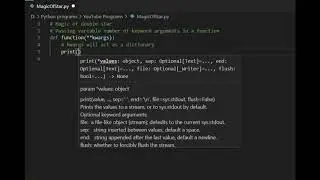 Kwargs in Python | Double stars before a parameter of a function