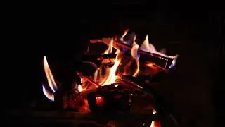 1 hour Fireplace burning Logs relaxing with sound