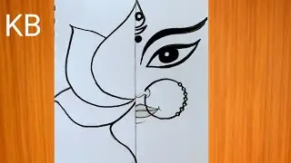 Durga Maa Drawing Easy Step by Step | Durga Devi Drawing| God Chitra #chitra #durga #art 