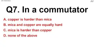 DC Generators MCQ test
