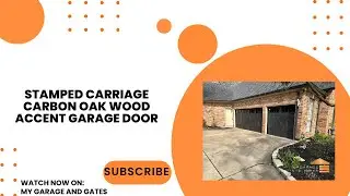 Stamped Carriage Carbon Oak Wood Accent Garage Door