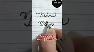 #Vishnu#Priya#name #cursivewriting #calligraphy #nameart