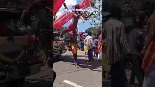 Extreme devoteees at a Hindu kovil festival  held in August.  They hold special prayers amd events.