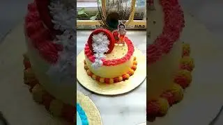 Janmashtami Cake Decoration। #cake #cakeart #cakeshorts  #cakedecorating #cakeideas #cakelover