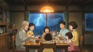 Cozy Treehouse Rain Ambience 🌧️ | Heavy Rain Sounds for Sleep & Study (Studio Ghibli Style)