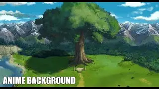 How to Draw Anime Background Scratch to Finish-  Marathon - Photoshop - 09 10 25