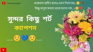 সুন্দর কিছু বাংলা শর্ট ক্যাপশন🏵️😊 Bangla Facebook caption | sad status | #viralcaption