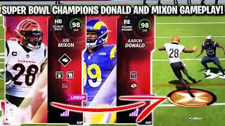 SUPER BOWL CHAMPIONS AARON DONALD AND JOE MIXON GAMEPLAY! | MADDEN 22 ULTIMATE TEAM