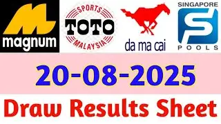 20-08-2024 Today 4D Results Magnum Toto Kuda/Damacai | 4d Result Today | Today 4d Result Live