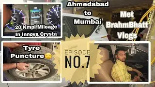 Ahmedabad mein tyre puncture😢|Met @VlogwithVisu | VWR | Ahmedabad-Mumbai Episode no.6#RONAKIANS