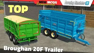 FS22 | Broughan 20F Trailer (by 4D Modding) - Farming Simulator 22 New Mods Review 2K60