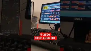 ₹-2500 SL HIT 😔😢 #nifty50 #optionstrading #straddle #chartanalysis #optionwriting