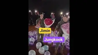 Jungkook and jimin welcome party at hybe labels after they completed their military service #jimin