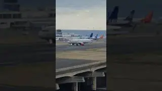 ☺️🛩️SAS AIRBUS A320-251N. ATERRAGEM PISTA 5. Aeroporto da Madeira.