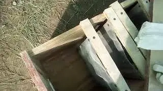 My new Bee hive: Built from wood scraps and other materials lying around