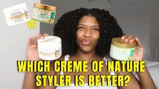 NEW Creme of Nature Hair Food Curl Cream vs Butter Blend and Flaxseed Pudding Review