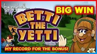 MY RECORD BONUS on Betti the Yetti Slots!