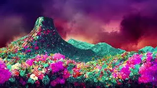 Fantasy Mountain Background Screensaver ⛰🌸 | HD Loop | Animation | Motion Design | Art | Wallpaper