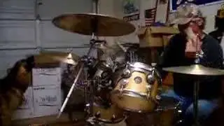 Johnny on the drums, Hydro on backup