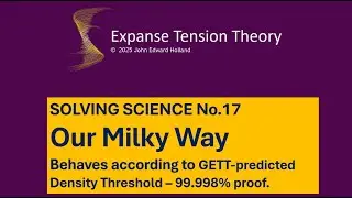 Solving Science 17.  Our Milky Way reacts to GETT-predicted Density Threshold (99.998% proof) 