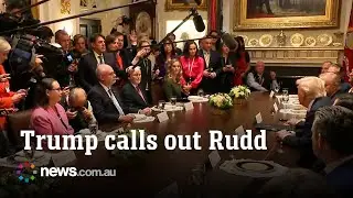&ldquo;I don&rsquo;t like you either&rdquo;: Humiliating moment Trump calls out Rudd