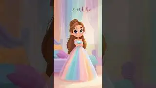 Волшебная принцесса: смотрите, как меняет цвет её платье 🌈✨ #детскоевидео #детскиестишки #песенка...