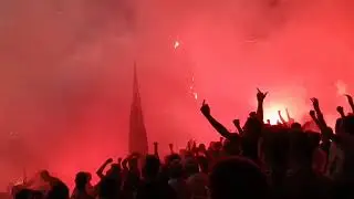 Olimpija - Rijeka, bakljada Armade prekinula utakmicu