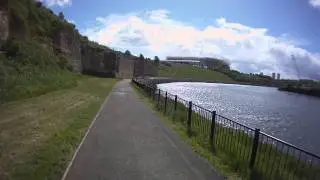 C2C Bike Ride. Past Stadium of Light, Sunderland.