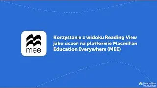 Korzystanie z widoku Reading View jako uczeń na platformie Macmillan Education Everywhere (MEE)