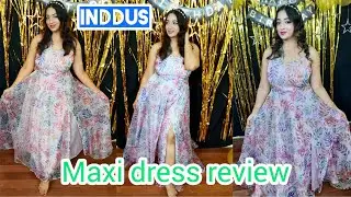 party wear organza maxi dress HAUL/Inddus dress review/myntra,Amazon organza dress/party wear gown