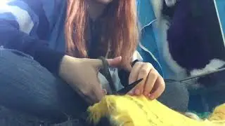 How to cut fur fabric with scissors correctly~ Mini tutorial #5