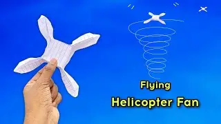 New spinning helicopter, flying fan,  how to make notebook spiner, flying paper helicopter toy