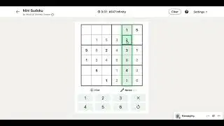 LinkedIn Mini Sudoku Answer Today #147 Infinity #sudoku