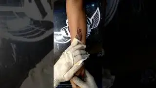 Peacock Feather Tattoo with name | Linestar Tattoo studio | Santosh Ghamari