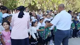 19-maktabda Bilimlar kuni bayrami.Prezident sovg&lsquo;asi 1-sinf o&lsquo;quvchilariga topshirildi.
