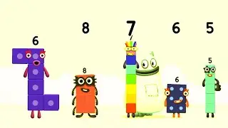 Numberblocks Learning Academy #178 - Numberblocks 6 7 6 5 8 - Numberblocks Magic Run - Numberblocks