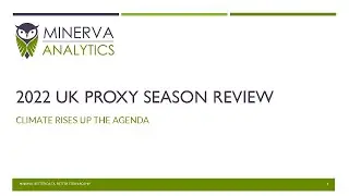 2022 UK proxy season - Climate rises up the agenda?