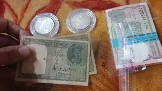 1 Rupee First Issue Note krk Menon Value | 1 Rupee Star Note Packet Value | 10 Rupees Gandhi Coin
