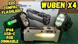 Новый компактный фонарь Wuben X4 EDC с RGB-подсветкой.