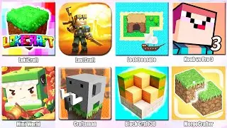 LokiCraft,LastCraft,Lost treasure,Noob vs Pro 3,MergeCrafter,Block Craft 3D,Craftsman,Mini World