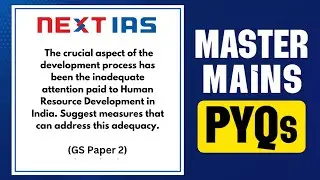 #30 Master Mains PYQs | MMPYQ GS Paper 2 Society | UPSC Answer Writing