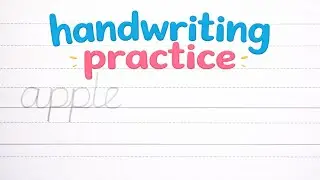 handwriting practice for kids | apple & banana word writing | abc writing practice