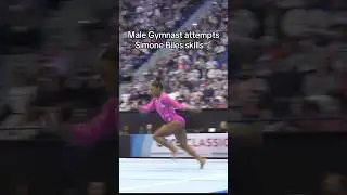 Male Gymnast try&rsquo;s Simone Biles Skills🤸&zwj;♀️👀 #simonebiles #gymnastics