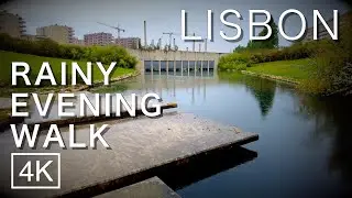 4K Relaxing ASMR Rain Walk in Lisbon, Portugal 2021 [4K 60fps] - Rain sounds for meditation sleeping