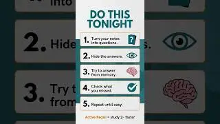 Active Recall(This is a scientifically backed method for memory improvement.) #ActiveRecall