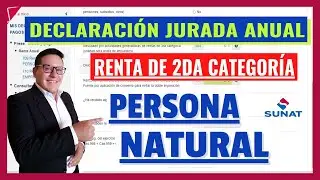🔴Declaración Jurada Anual  Renta de 2da Categoría - Persona Natural Formulario 709 | Sunat 2023
