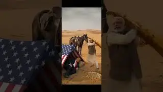 The Great Desert Heist: Modi vs. Trump! 🏜️💰#aishorts #funny