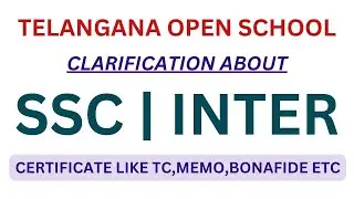 TOSS SSC & Open Inter Pass Students of 2023 When Memo,TC, Migration & Bonafide Certificate Will get