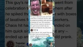 Retirement Cake Prank with Laxatives Turns Party into Chaos and Leads to Guy's Arrest